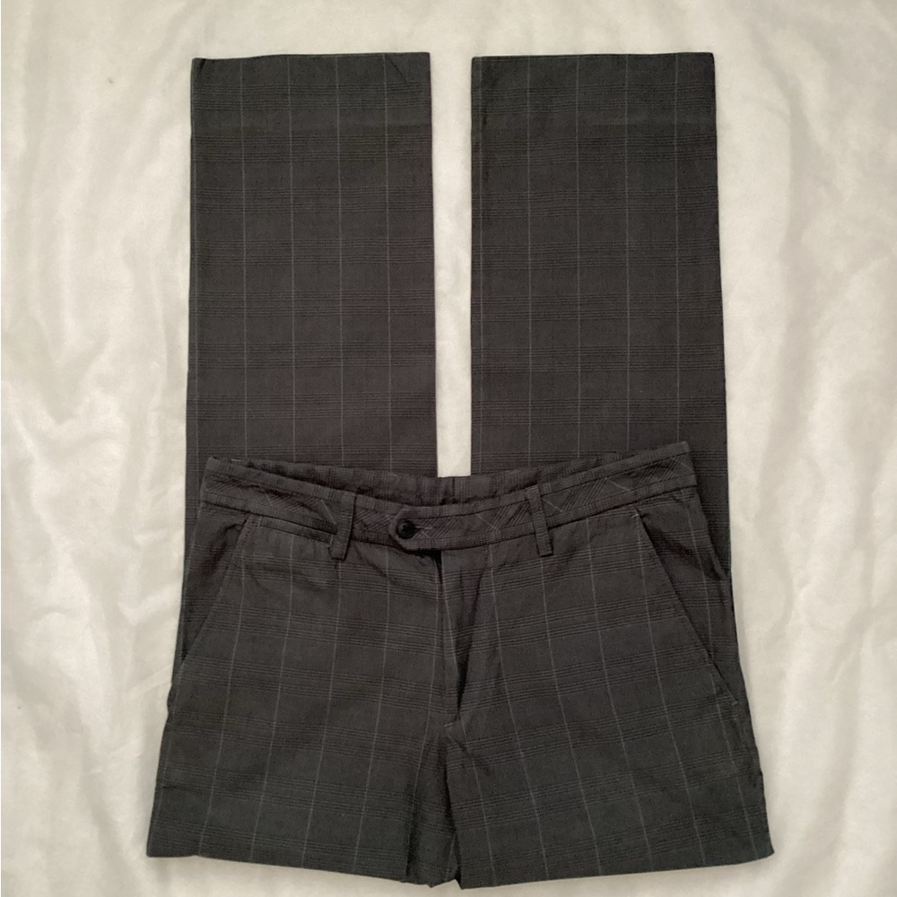 J Lindeberg Dark Grey Check Golf Pants, Size 32